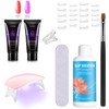 AIJIMEI Poly Nägel Gel 15ml,2Farben Nail Extension Gel Kit Mit