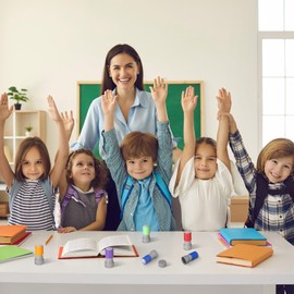 Fainne 24 Pcs Teacher Stamp Self Inking Rubber Stamps Sorted Review Stamps Picture Stamps for Teachers Motivation Teacher Stamps Comments Stamps Student Homework Stamper for Education(Cute)