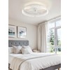 LEDIARY Flush Mount Ceiling Fan with Lights and Remote, 19.7''