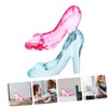 STOBOK 2pcs Princess High Heel Shoe Decor Acrylic Crystal Ornaments