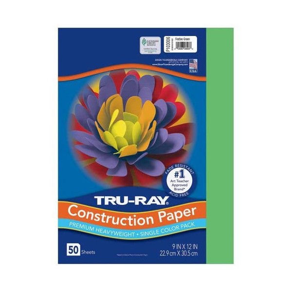 Pacon Tru-Ray Construction Paper PAPER,CONST,9X12,FESTIVGN 2882 (Pack of 50)