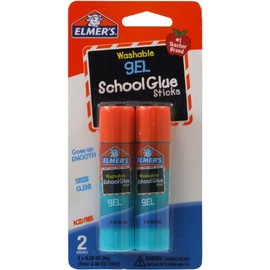 Elmer's Washable Gel School Glue Sticks, 0.28 oz Each, 2 Sticks per Pack (E518)