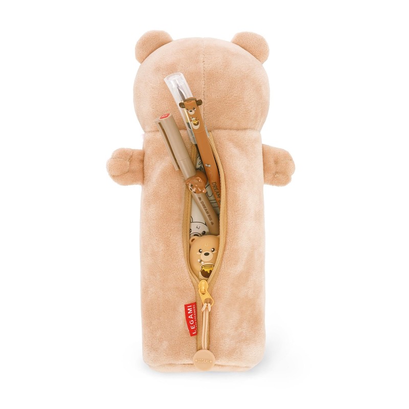 LEGAMI - Super Soft Teddy Bear Pencil Case, Soft Pencil