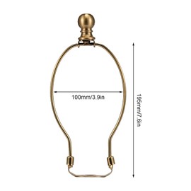 Carkio 7 Inch Lamp Harp Holder Solid Metal Table Floor Lamp End Ball Lamp Finials Copper Plated
