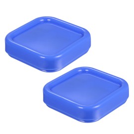 HARFINGTON 2pcs Magnetic Pin Cushion Square Plastic Magnetic Sewing Pin Holder Storage Case Needle Cushion Tool for Sewing DIY Projects, Blue