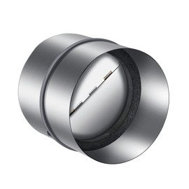 iPower 6 inch Backdraft Shutter Damper Back Draft Blocker, One-Way Airflow Ducting Insert Backflow Preventer with 2 Inline Springs Loaded Folding Blades, 6", for HVAC Extractor Fan Vent, Range Hoods