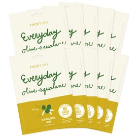 Everyday Olive Squalane Skin Balancing Mask With No Harsh Chemicals - Balancing, Rejuvenating, and Moisturizing (Pack of 10)