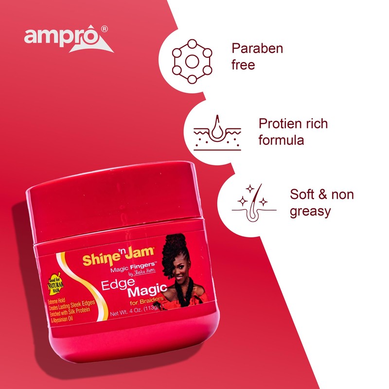 AmPro Shine-n-Jam Magic Fingers Edge Control - Provides Firm Hold