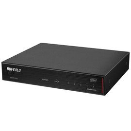 BUFFALO LXW-2G5 2.5GbE Metal Housing AC Power Supply 5 Port Black Switching Hub