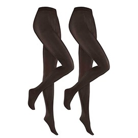 Hudson Simply 40 Tights Pack of 2 by Beauty & Legwear Store (38-40, Dark Brown), brown dark brown