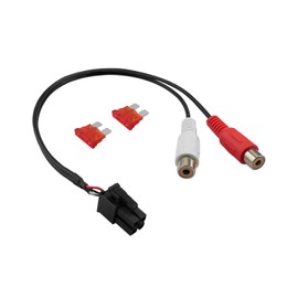 LANDSIN Signal Input Harness Fit for Punch P300-10 and Punch P300-12 Enclosure Amplified Subwoofer Enclosures for Any Car Interior Replace 1560-57865-01 with 2*Fuses