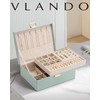 Vlando 2 Layer Jewelry Box Large Jewelry Organizer for Women
