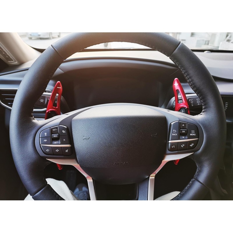 iJDMTOY Sports Red Performance Style Aluminum Paddle Shifter Extensions Compatible