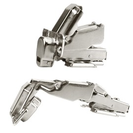 Cabinet Hinges,1 Pair 175 Degree Hinges, Concealed Hydraulic Adjustable Mounting Hinges Soft Close Cabinet Hinges Nickel-Plated Steel Buffer Dampers for Wardrobe, Cupboard, Folded Door (Full Overlay)