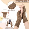 Opopark 4 Pairs of Hand Warmers Soft Knitted Gloves Without