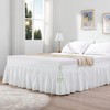 RIMELA White Bed Valance Sheet Single Elasticized Bed Skirt Easy