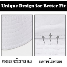 LPMOERA Unisex Athletic Bucket Hat Solid Colors Sun Hat with UV Protection for Outdoor Sports Packable Summer Hats 2 Black/Khaki