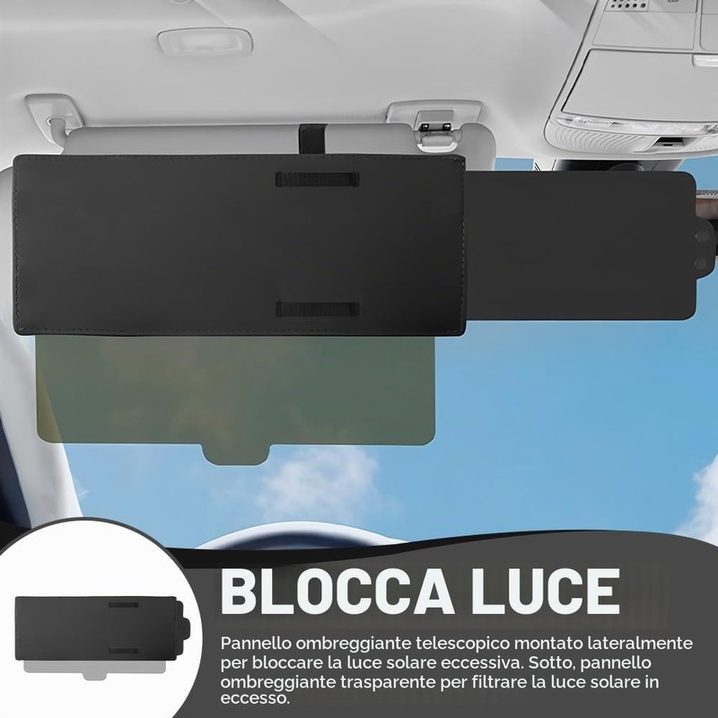 Mineup Estensore Parasole Auto, Estensore parasole per auto, Aletta Parasole