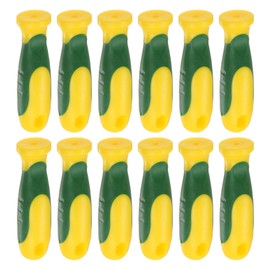 HARFINGTON 12pcs Rubber File Handle 3.27 Inch Round Hole Ergonomic Handles for Chainsaw File