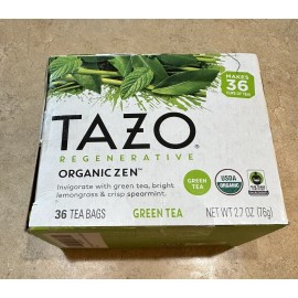 Tazo New TAZO Tea Bag Regenerative Organic Zen 36 Count Box