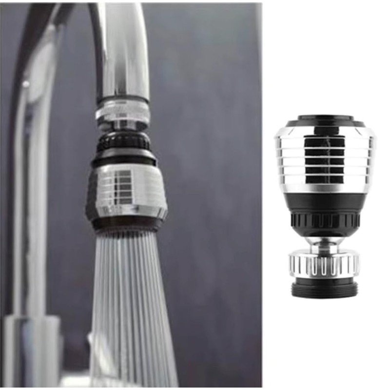 Wasserhahnaufsatz mit Brausekopf – 360° Schwenkbare Schwenkbrause mit Strahlregler &