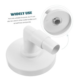 CAXUSD Skimmer Vacuum Plate with Elbow Adapter Wear Resistant Pool Skimmer Supplies for Above Ground Pools Efficiently Removes Debris and Leaves for Clean Swimming Environment