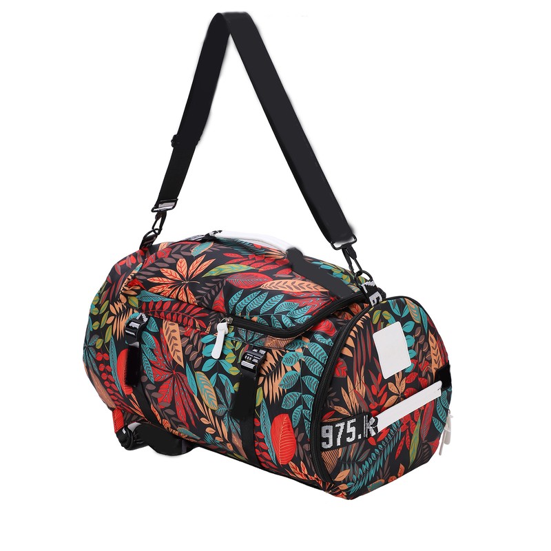 Printed Backpack Polyester Large Capacity Multifunctional Outdoor Leisure Travel BagRed