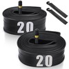 2 Pack 20" x1.75/1.95/2.10/2.125 Bicycle Tube with 2 Tire Levers,