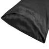 LCBD Satin Pillowcase Queen Size for Hair and Skin, Black