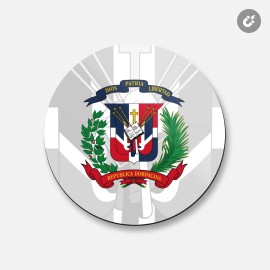 Unbranded Dominican Republic Coat Of Arms | 4'' X 4'' Round Decorative Magnet