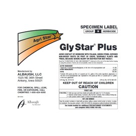 Gly Star Plus Herbicide (2 x 2.5 Gallon)- by Agri Star, Glyphosate Concentrate Herbicide with Surfactant (CASE Pack)