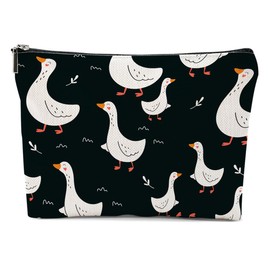XFN Cute Duck Makeup Bag, Duck Gifts Duck Themed Gifts Cosmetic Bag Travel Pouch, Duck Stuff Friendship Gifts for Women Girls Daughter Sisters Niece Mom Best Friends Bestie Graduation Birthday Gifts