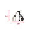 Handmade Mini Resin Whippet/Greyhound Figurines - Set of 2, Decorative