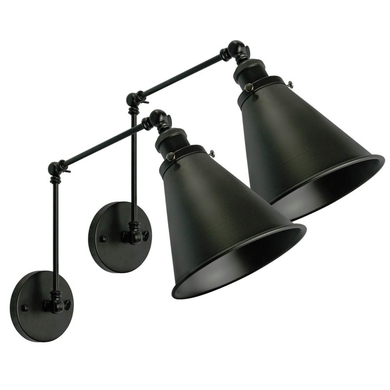 DZSUMY Industrial Black Wall Sconce Angle Adjustable Decorative Modern Farmhouse