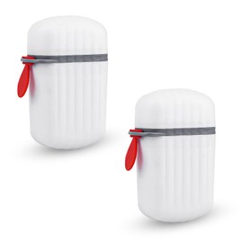 Tinoaly 2pcs Portable Travel Soap Case, Versatile Small Soap Bar Holder Box with Lid Leak-Proof Seal Efficient Drainage Small Container for Travel Camping Gym (White)