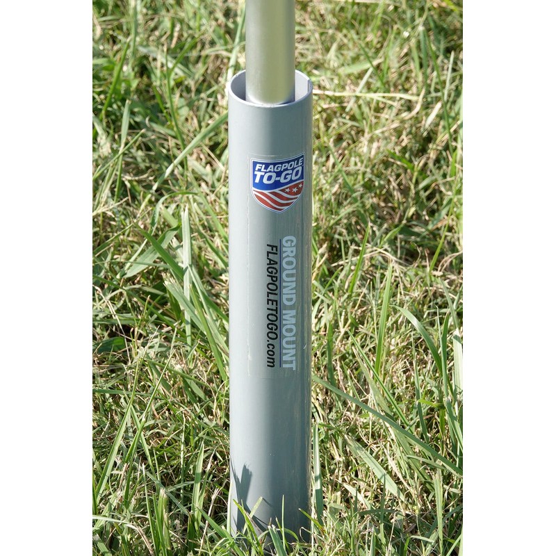 Flagpole-To-Go 20’ Beach & Backyard Flagpole Kit with Portable Aluminum