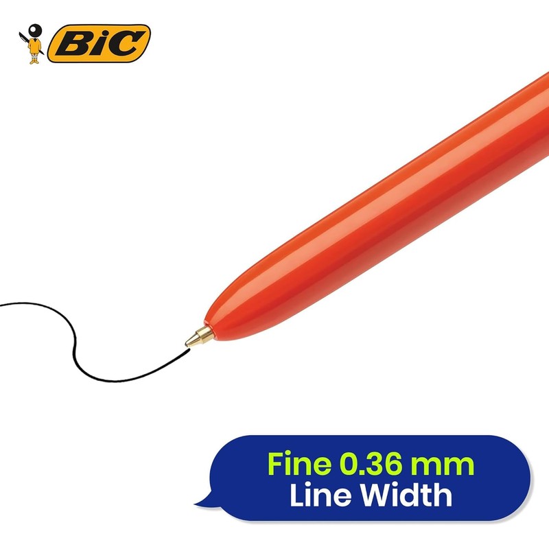 BIC 4 Colours Original Ballpoint Pens, Multi Coloured All In