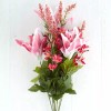 Factory Direct Craft Bright Pink and White Artificial Lily Bush