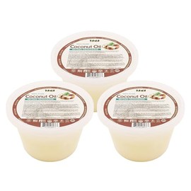 Taha Natural Coconut Oil, Refined, All-in-One Nourishment for Hair & Body, Protecting & Moisturizing, Great for Sensitive Skin, Neutral Scent, 12 Oz (Pack of 3)