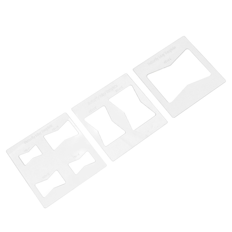 3Pcs 6x6 Inches Butterfly Key Inlay Template Router and Decorative