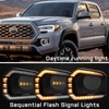 PGTOPONE Switchback White/Amber LED Front Fog Daytime Running Lamp w/Dynamic