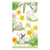 Caspari Bunnies and Daffodils Paper Guest Towel Napkins, Two Packs