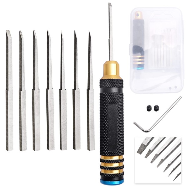 AllinRC Hobby Knife Blades Set 0.1mm 0.2mm 0.4mm 0.6mm 0.8mm