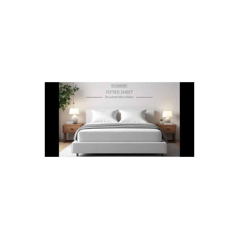 CHCOMFORT 40cm Deep Super King Fitted Sheets with two Matching