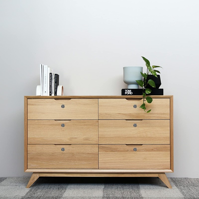 10 Pack Drawer Knobs, 40mm Diamond Shaped Crystal Glass Cabinet