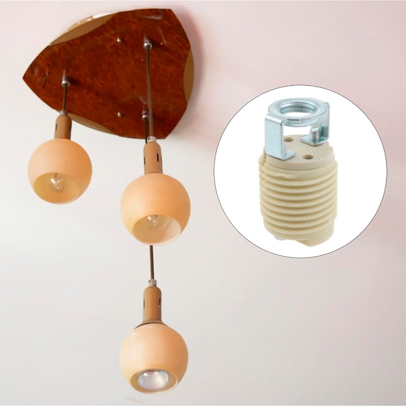 Lovelysp G9 Ceramic Lamp Holder with Outer Ring Total Height
