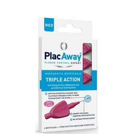 Plac Away Triple Action Interdental Brushes 0.4mm Pink 6items