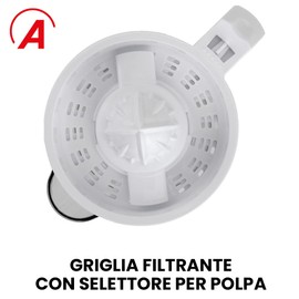 ARDES - ARSPRE02 TANGO Electric Citrus Juicer 0.75 L - Electronic Citrus Juicer with Pulp Selector and Transparent Container, 2 Press Cones, Ideal for Juicing Pomegranates