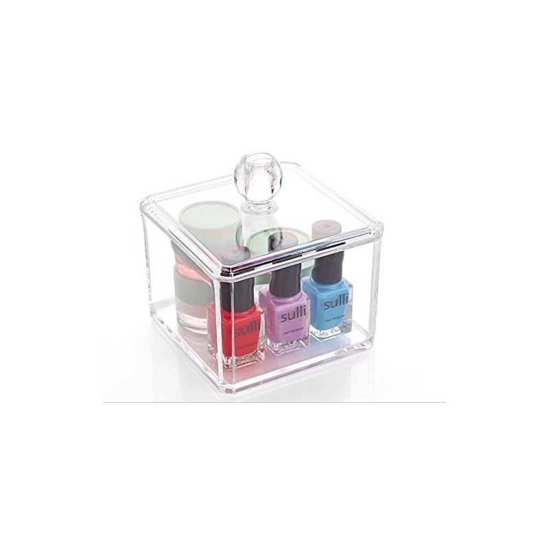 Kamay's Transparent Cube Cotton Ball Pad Swabs Q-Tips Make Up