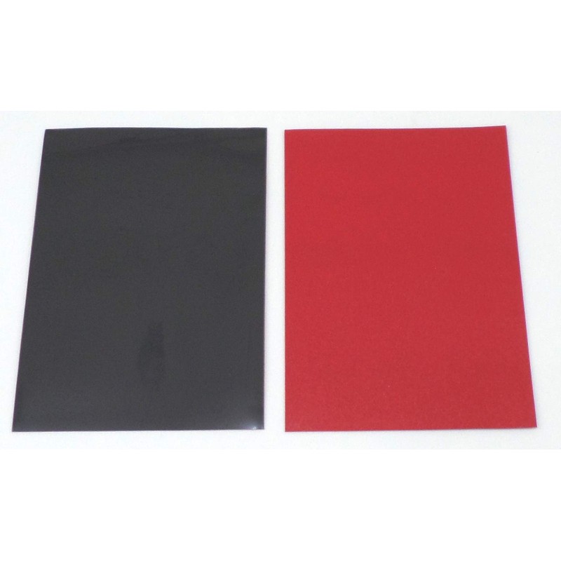 docsmagic.de 100 Premium Bi-Colour Card Sleeves Mat Red/Black Standard Size